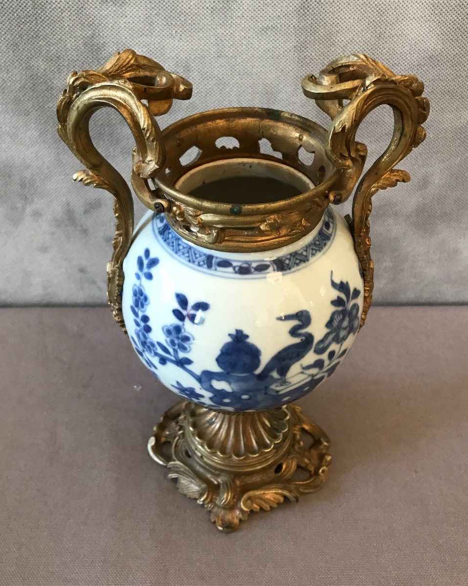 Chinese Porcelain Pot 19th Century Bronze Mount-photo-6