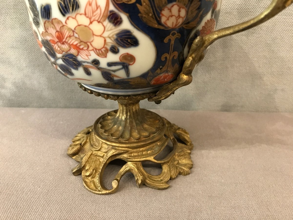 Pot Covered In Imaris On A 19th Century Gilt Bronze Frame-photo-4