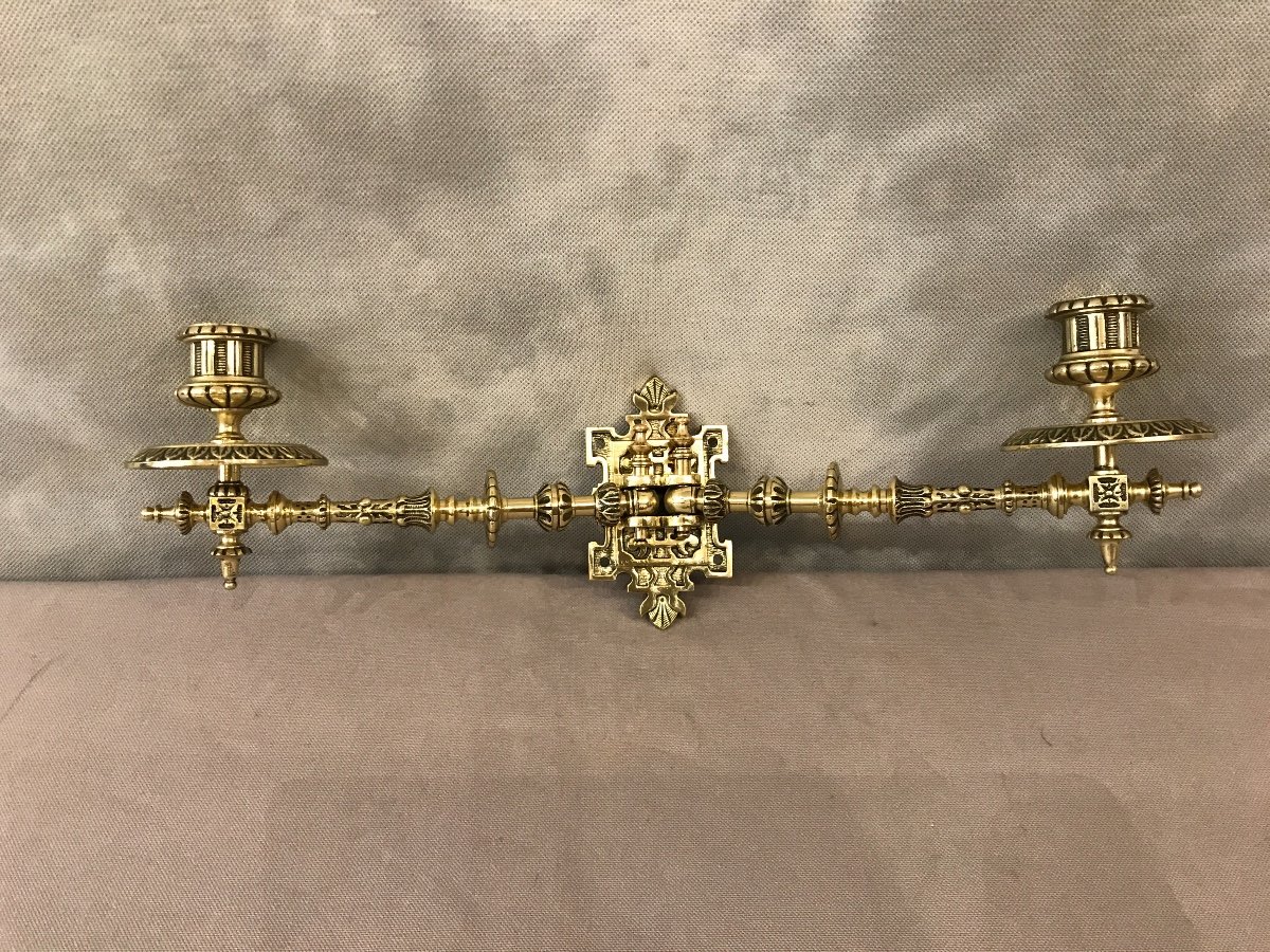 Applique De Piano En Bronze Poli Et Vernis D’époque 19ème -photo-2