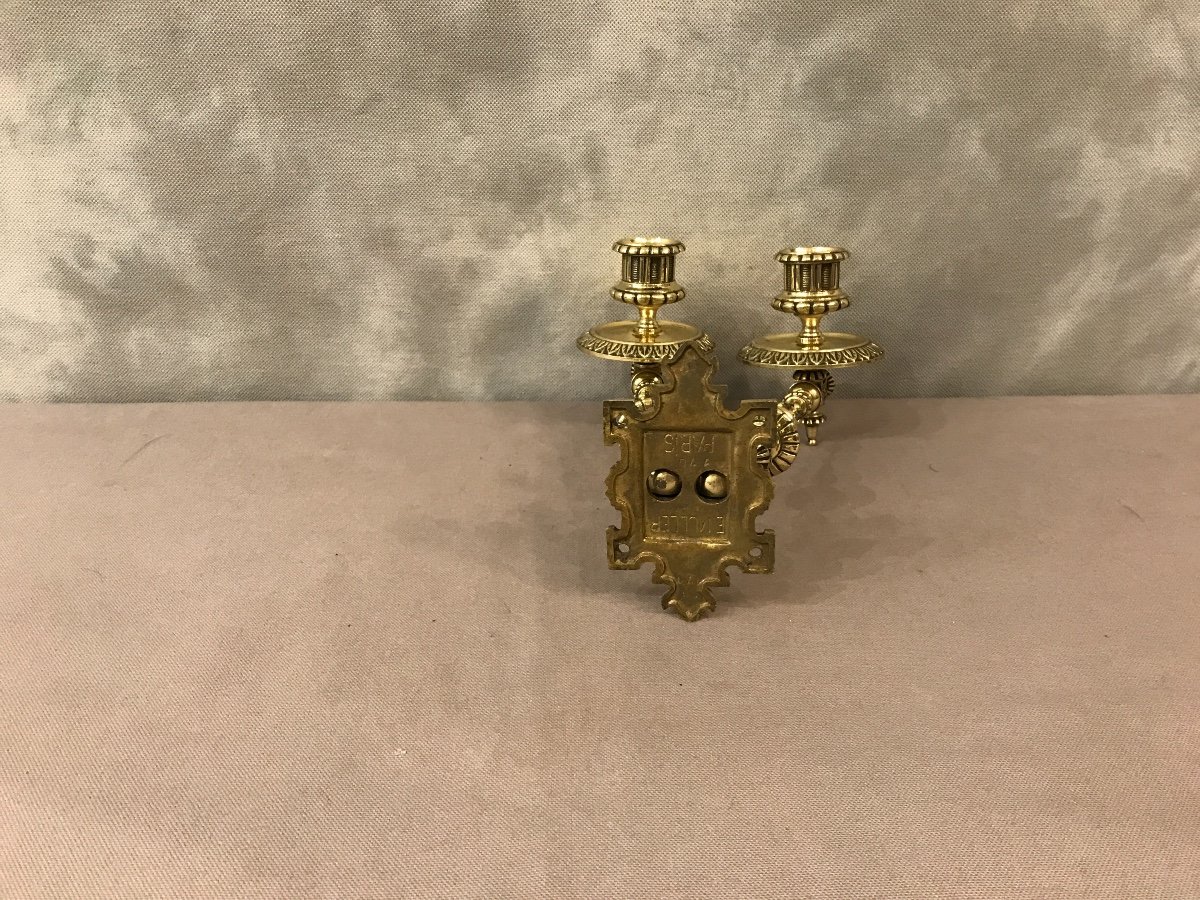 Applique De Piano En Bronze Poli Et Vernis D’époque 19ème -photo-2