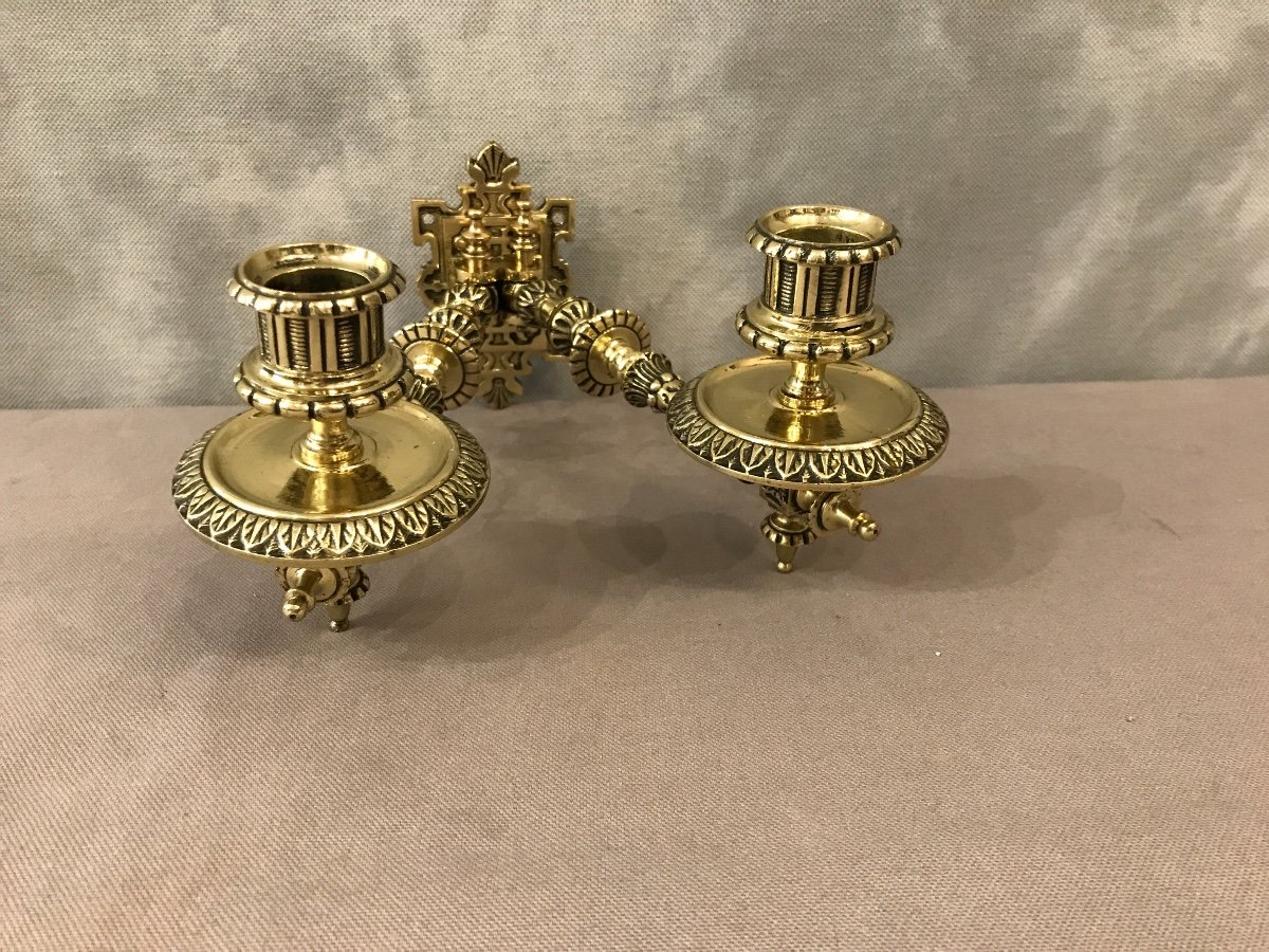 Applique De Piano En Bronze Poli Et Vernis D’époque 19ème 