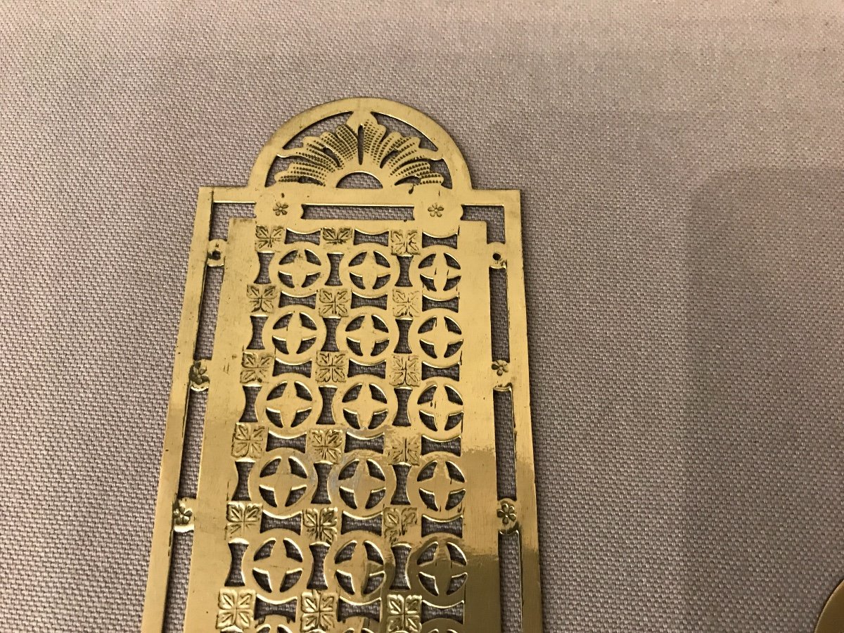 Ensemble De 11 Plaques De Propretés En Laiton Poli D’époque 19ème -photo-3