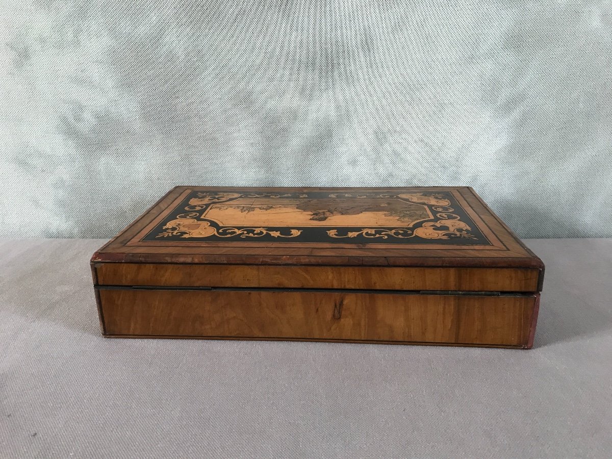 19th Century Marquetry Game Box-photo-4
