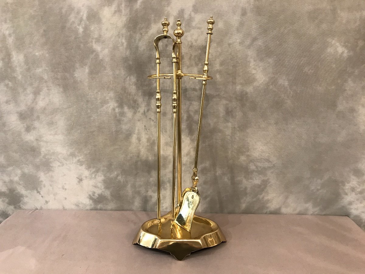 Antique 19th Century Brass Fireplace Servant