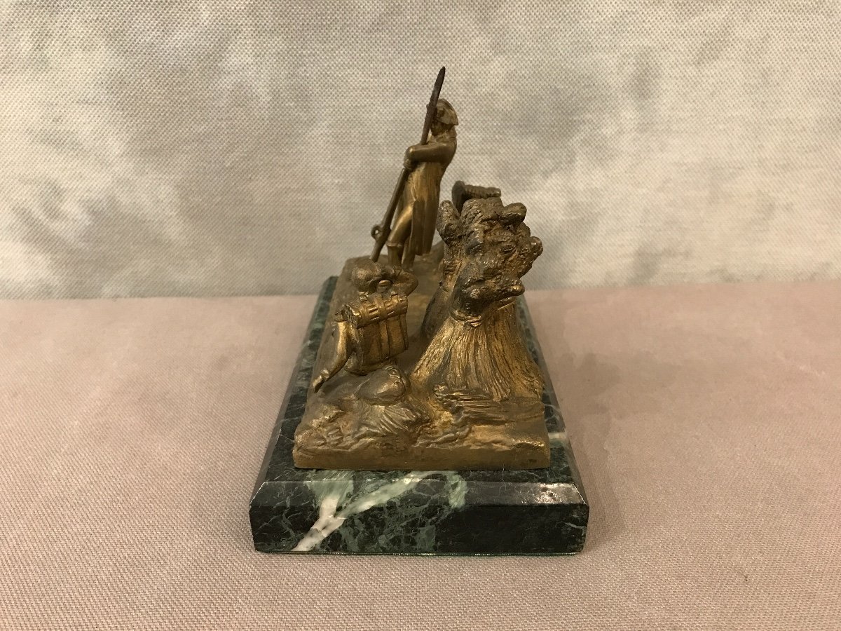 Bronze De Napoléon La Sentinelle Endormie D’époque 19 ème -photo-1