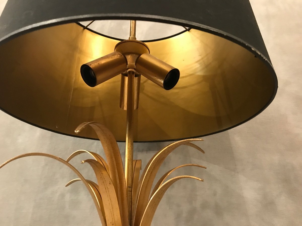 Reed Vase Lamp In The Style Of Maison Charles Around 1970.-photo-4