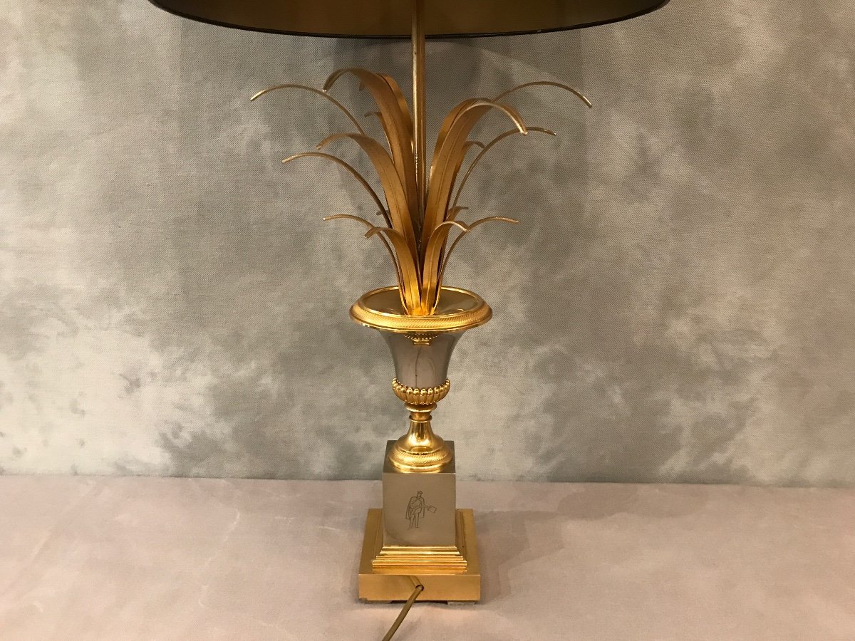 Reed Vase Lamp In The Style Of Maison Charles Around 1970.-photo-2