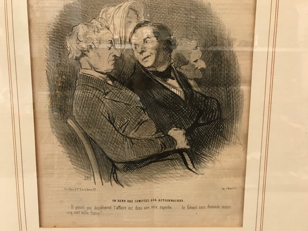 Gravure D’honoré Daumier 19 ème « les Jours De La Vie »-photo-3