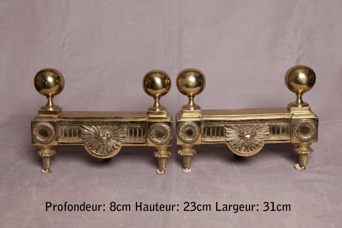 Andirons Louis XVI Bronze-photo-2