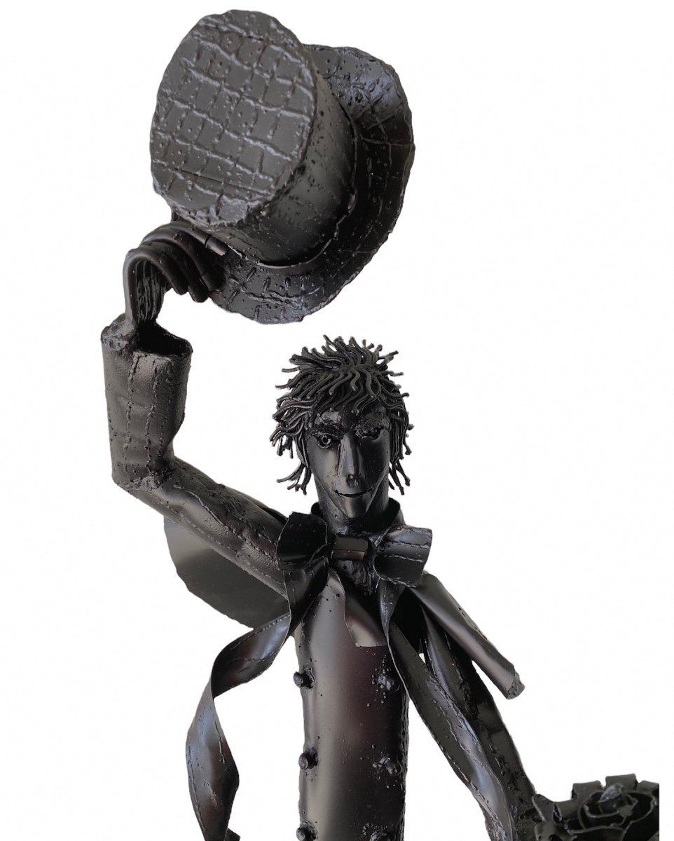 Two Sculptures By The Metal Sculptor Artist Jean Alexandre Delattre-photo-5