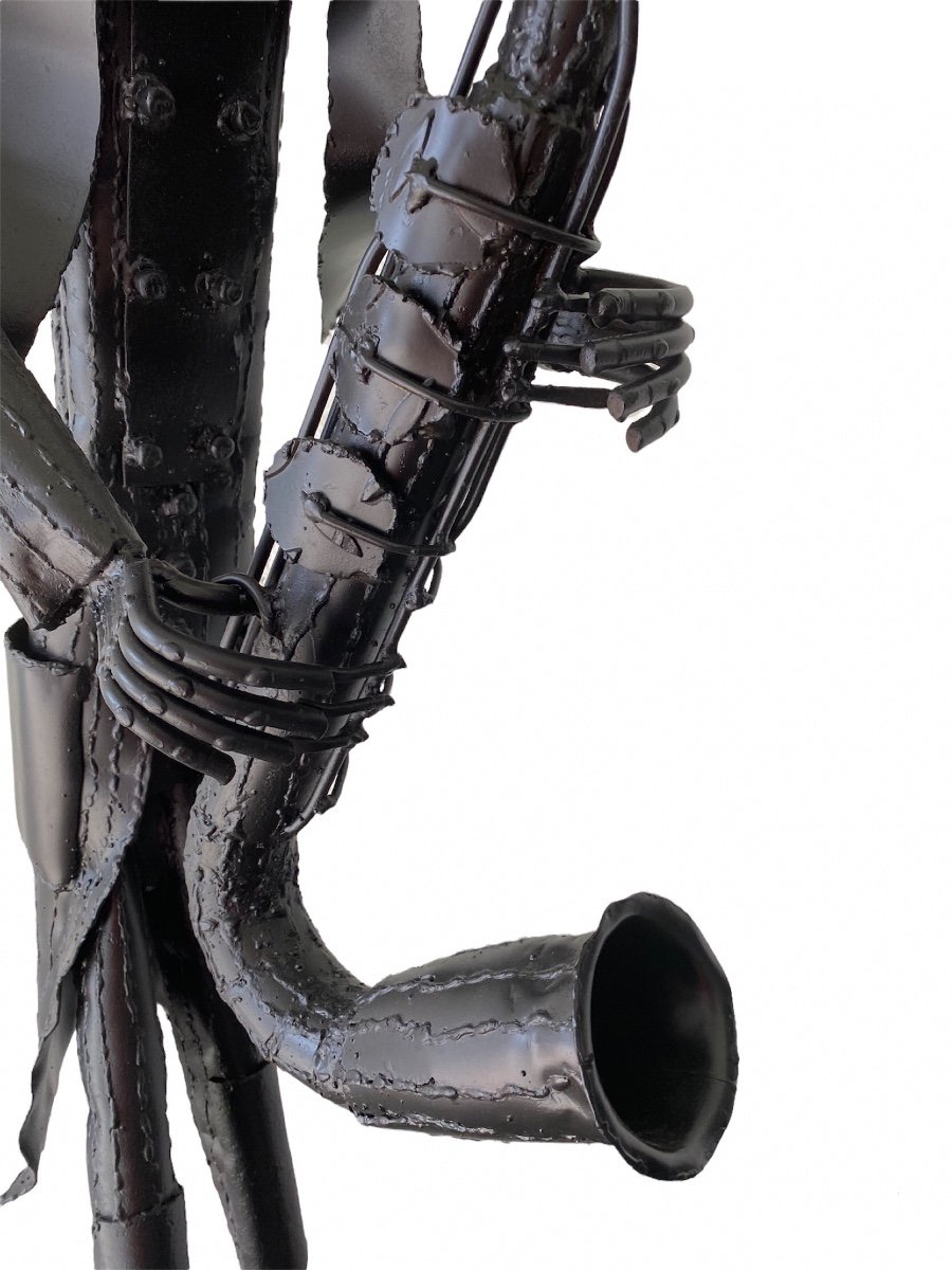 Two Sculptures By The Metal Sculptor Artist Jean Alexandre Delattre-photo-7
