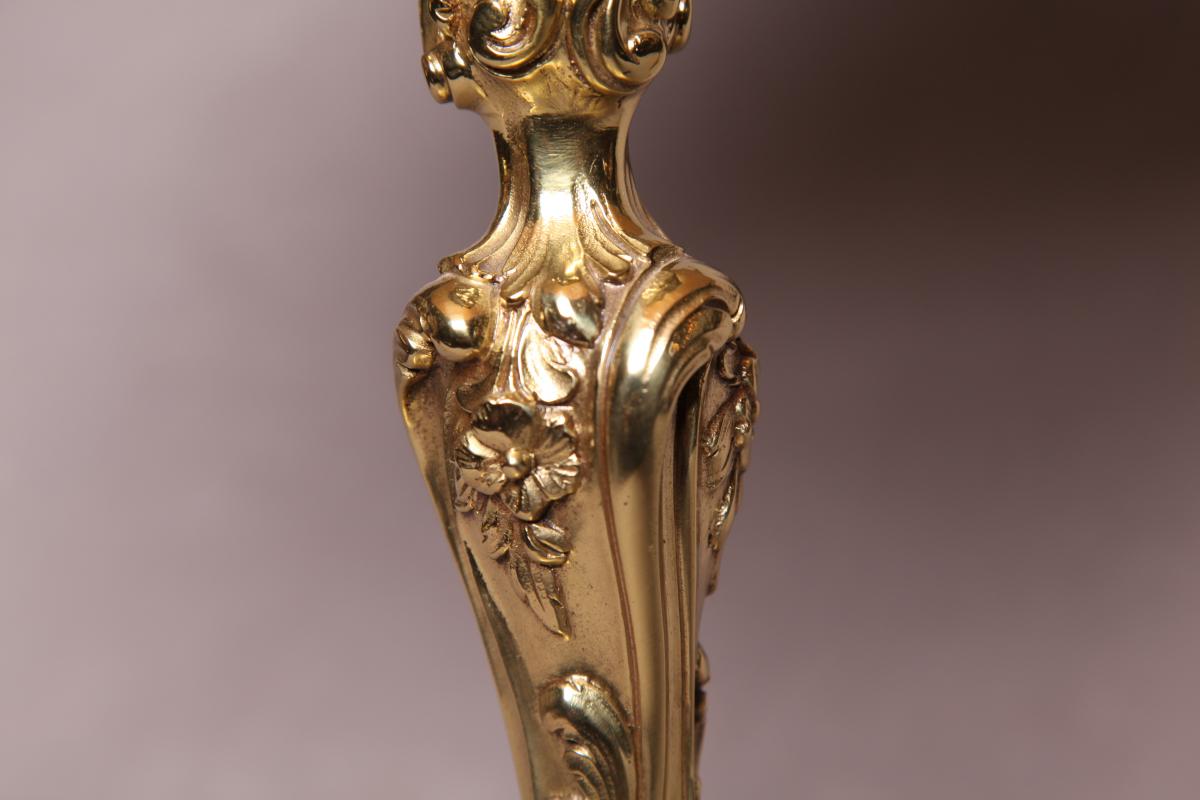 Lampe ancienne En Bronze d'époque 19ème-photo-2