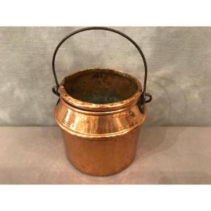 Pot à Colle En Cuivre D’époque 18 ème  avec son bain marie 