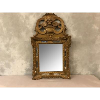 Mirror In Golden Wood Of 18th Century