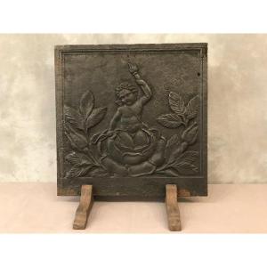 18th Century Cast Iron Fireplace Plate