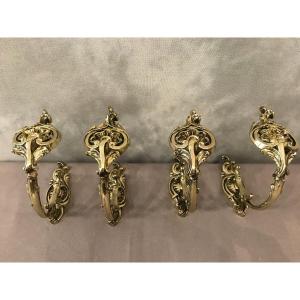 4 Portes Embrasses En Bronze De Style Louis XV D’époque 19ème 
