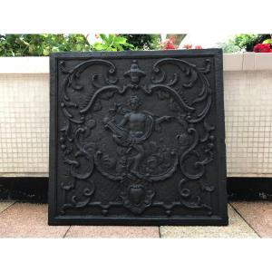 18th Century Cast Iron Fireplace Plate Apollo