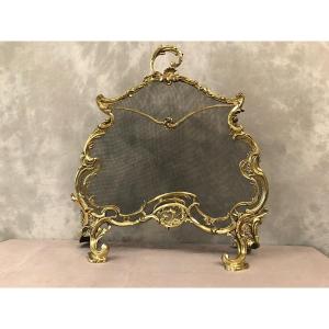 écran En Bronze D’époque 19ème De Style Louis XV 