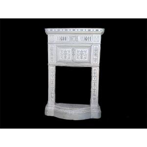 Prussian Fireplace Decor In Gray Cast Iron Late 19th