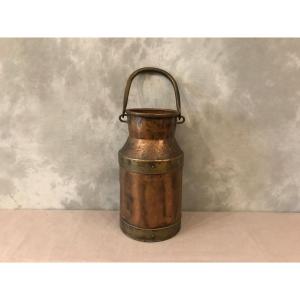 Copper Bucket Old 20th Century Milk Jug 