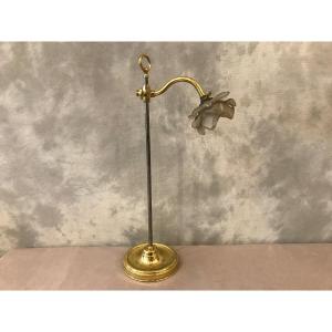 19th Century Brass And Iron Lamp 