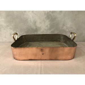 19th Century Rectangular Copper Roasting Dish 