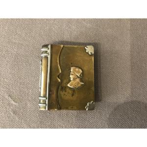 Briquet ancien en bronze et laiton vers 1900 