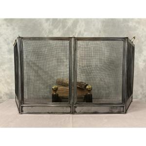 Antique Iron Fireplace Screen Dating From The 19th Century, Charles X Period