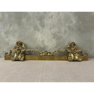 19th Century Brass And Bronze Mantel Bar And Facade