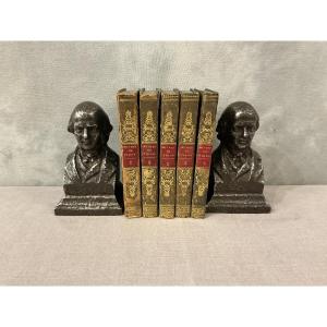 Paire de serres livres en fonte d’époque 19 ème