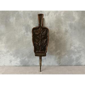 Antique Early 19th Century Carved Wood Fireplace Bellows