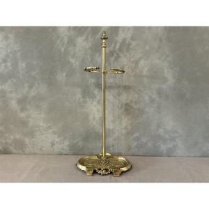 Serviteur de cheminée en bronze seul d’époque 19 ème de style Louis XVI