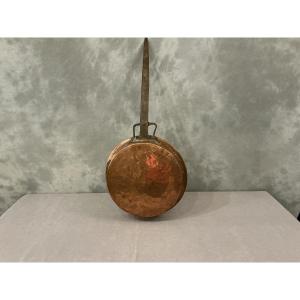 Large Antique Copper Frying Pan From The Late 18th Century