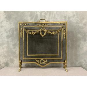 19th-century Bronze Fireplace Screen In The Louis XVI Style