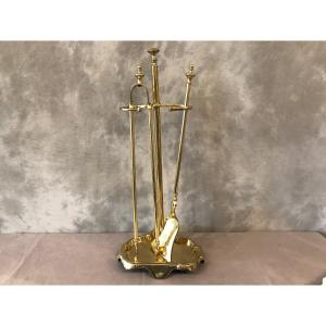 Servant Of Fireplace Brass 19th