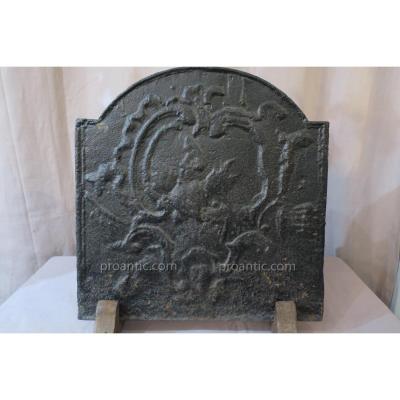 Small Fireplace Plate Cast Iron 18th Time