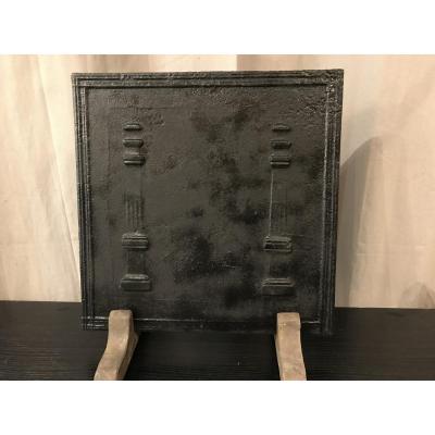 Antique Cast Iron Fireplace Plate Late 18th