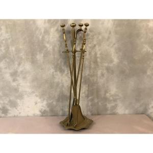 Antique 19th Century Brass Fireplace Servant