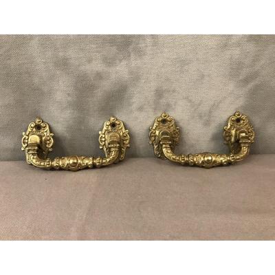 Pair Of 19th Century Bronze Handles