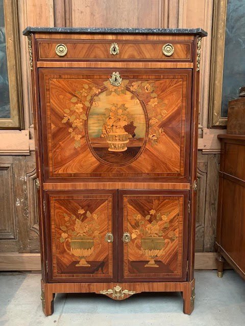 Secretaire Stamped M.ohneberg - Louis XVI Period-photo-2