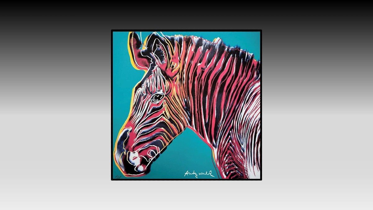 Sérigraphie Le Zèbre WARHOL Andy (d'après) (1928-1987)-photo-3