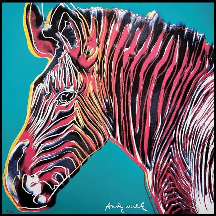 Silkscreen The Zebra Warhol Andy (after) (1928-1987)