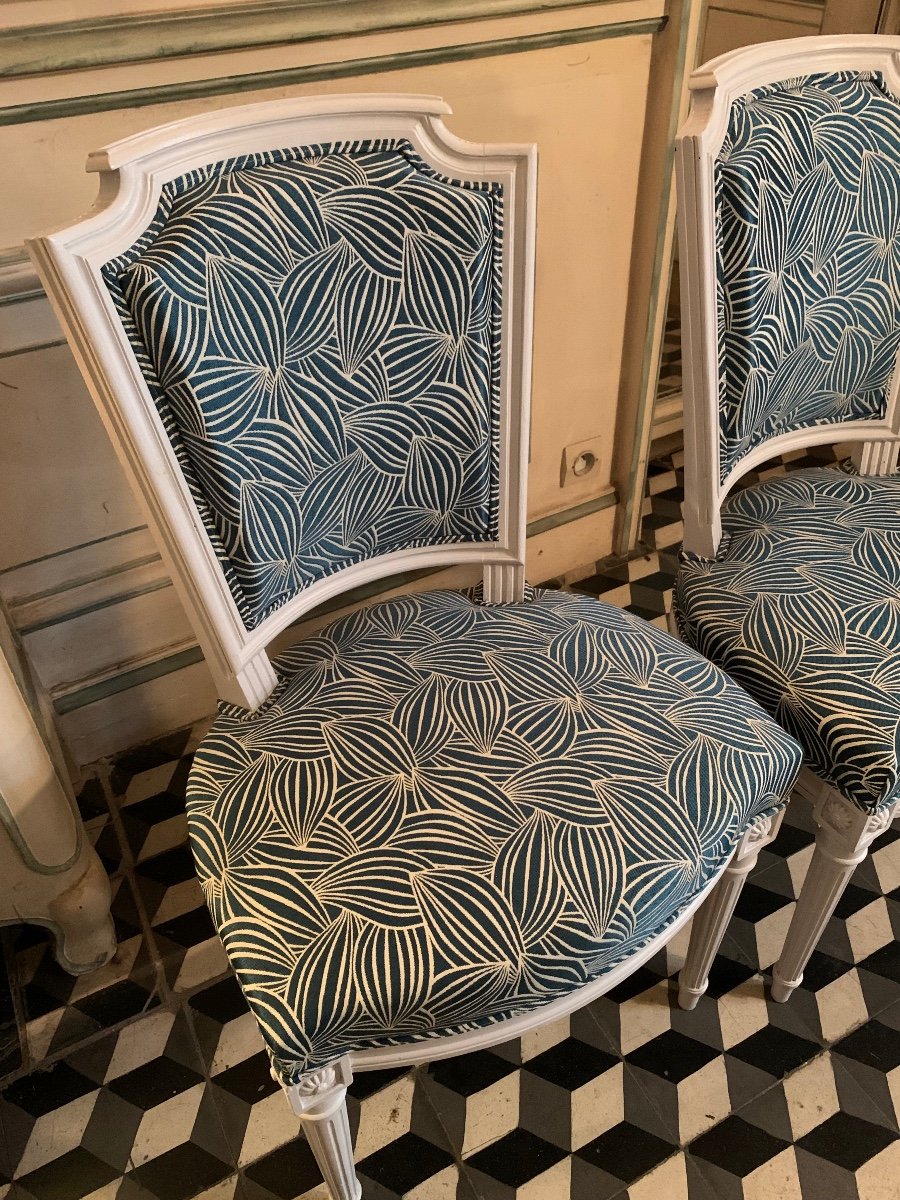 Paires de Chaises Louis XVI -photo-3