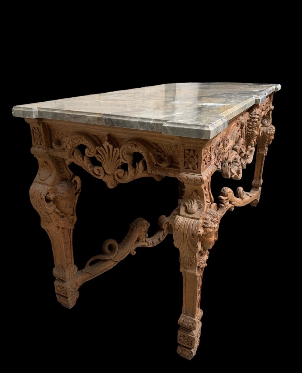 Large Regency Oak Console-photo-4