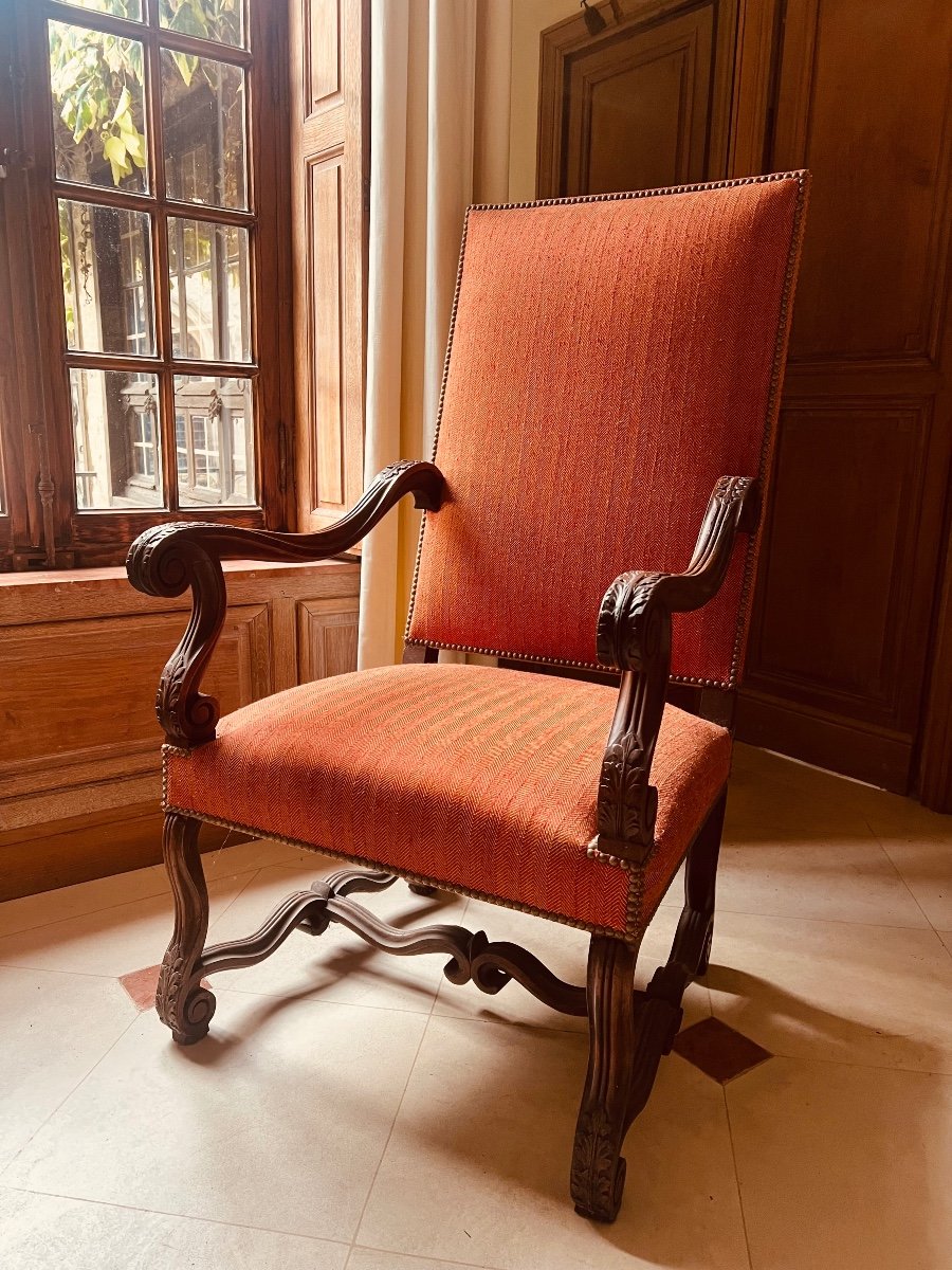 Fauteuils époque Louis XIV Noyer-photo-3