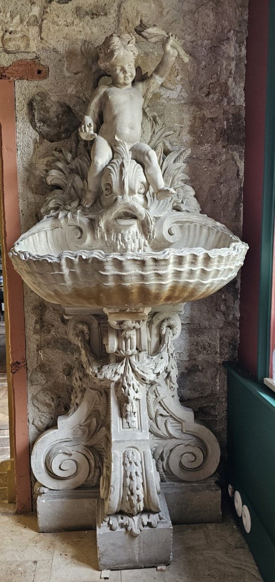 Fontaine En Platre , Decoration D’intérieur 