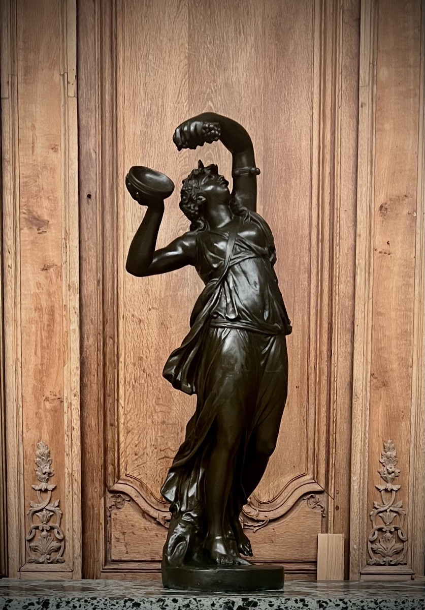 Bronze Bacchante dansant -photo-6