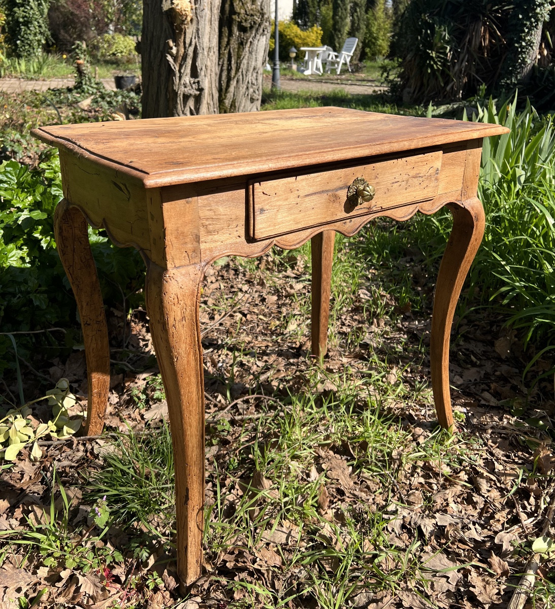Small Table In Light Walnut, Louis XV Period – Late 18th Century