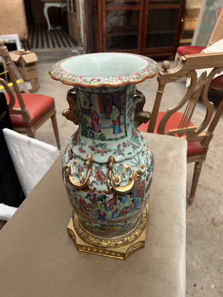 Paire de vase canton -photo-4
