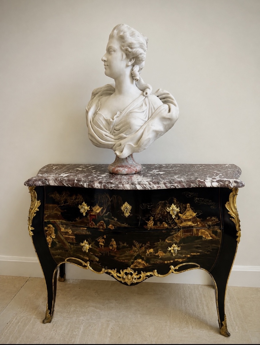 Important Italian Bust In White Carrara Marble Depicting A Young Woman – Early 19th Century-photo-3